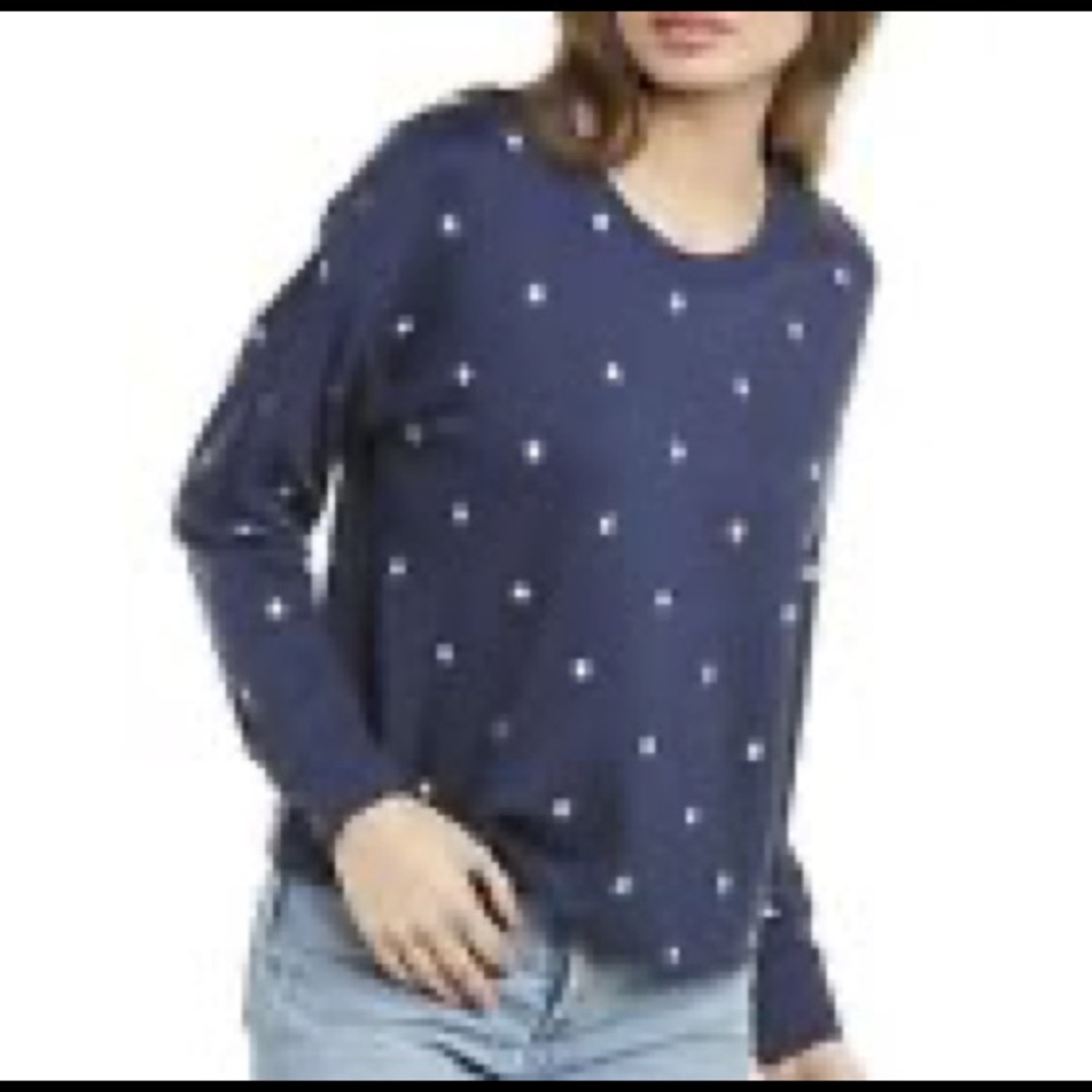 Splendid Star Embroidered long sleeve Sweatshirt